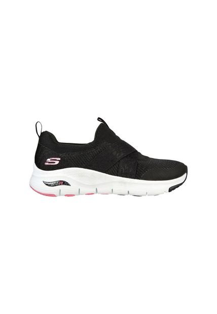Tenis SKECHERS LEOPARD CROSS - Negro Para Mujer