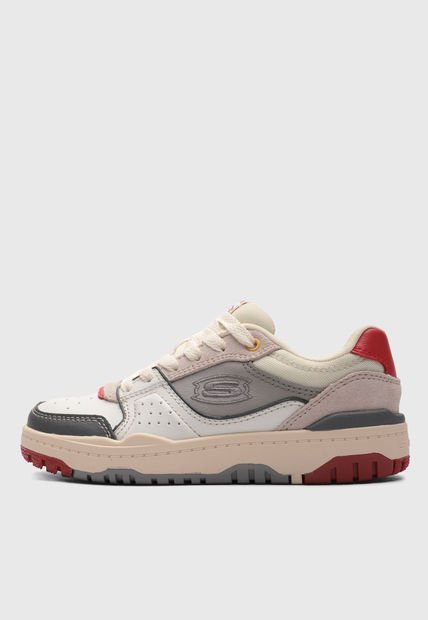 Tenis Lifestyle Blanco-Gris-Rojo SKECHERS Skx-228