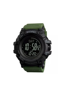 Reloj Digital Skmei Hombre Brujula Deportivo Podómetro 1356 Negro Verde Army