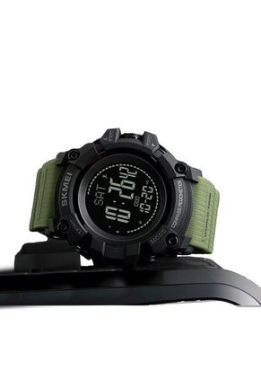 Reloj Digital Skmei Hombre Brujula Deportivo Podómetro 1356 Negro Verde Army