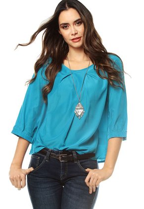 Blusa Azul Turquesa Sky Express