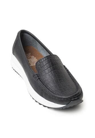 Sky Walk Mocasines Para Mujer En Cuero 752SK06NEGRO Skywalk