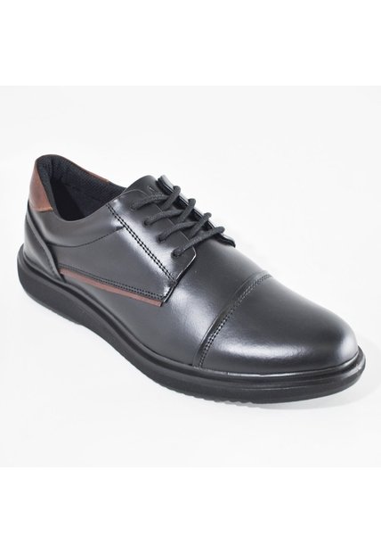 Sky Walk Zapatos De Cuero Casuales Hombre 6631061221NEGRO