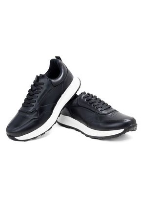 Sky Walk Tenis Urbanos En Cuero Para Hombre 663106BOSSNEGRO