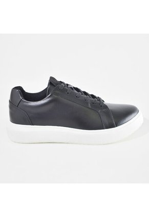 Sky Walk Tenis De Cuero Para Hombre 663106015NEGRO