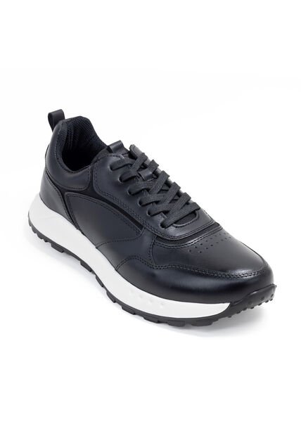 Sky Walk Tenis Urbanos En Cuero Para Hombre 663106BOSSNEGRO
