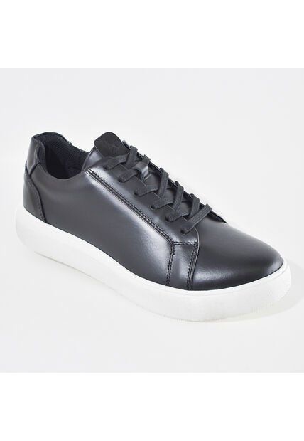 Sky Walk Tenis De Cuero Para Hombre 663106015NEGRO