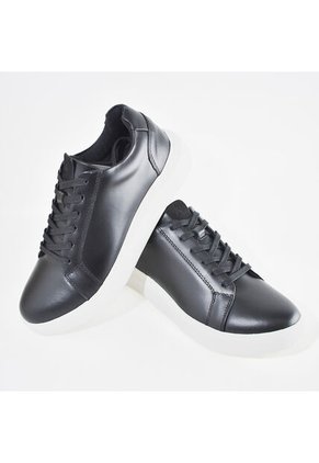 Sky Walk Tenis De Cuero Para Hombre 663106015NEGRO