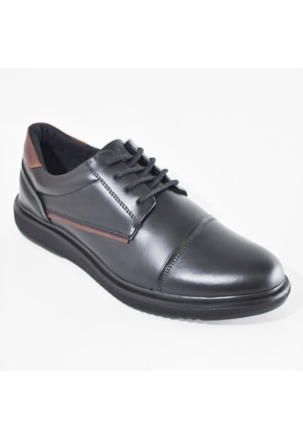Sky Walk Zapatos De Cuero Casuales Para Hombre 6631061221NEGRO