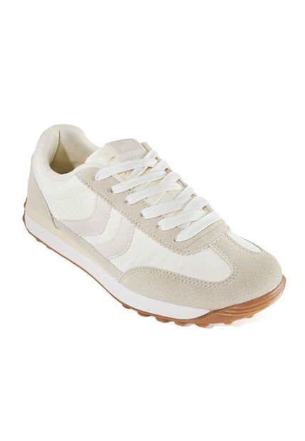 Sky Walk Tenis De Estilo Retro Para Mujer 622PSTP4007BEIGE