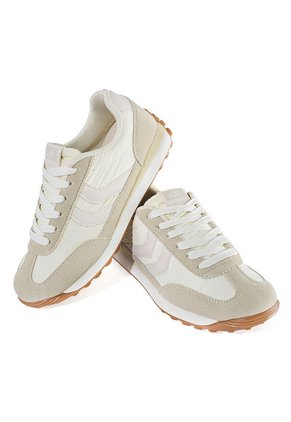Sky Walk Tenis De Estilo Retro Para Mujer 622PSTP4007BEIGE