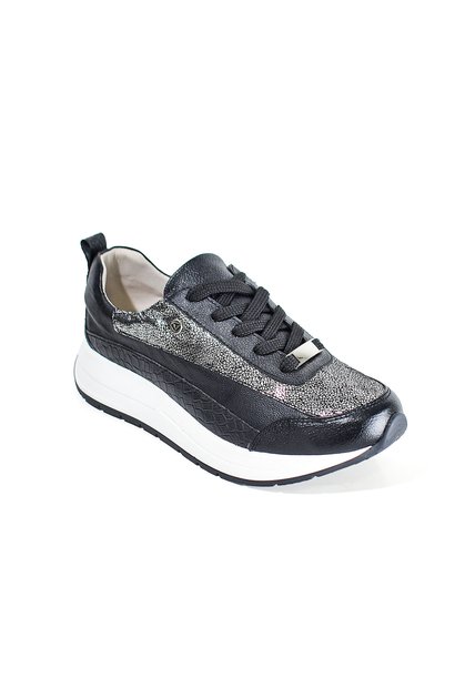 Sky Walk Zapato Casual En Cuero Para Mujer 512ESKY202NEGRO