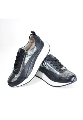 Sky Walk Zapato Casual En Cuero Para Mujer 512ESKY202NEGRO