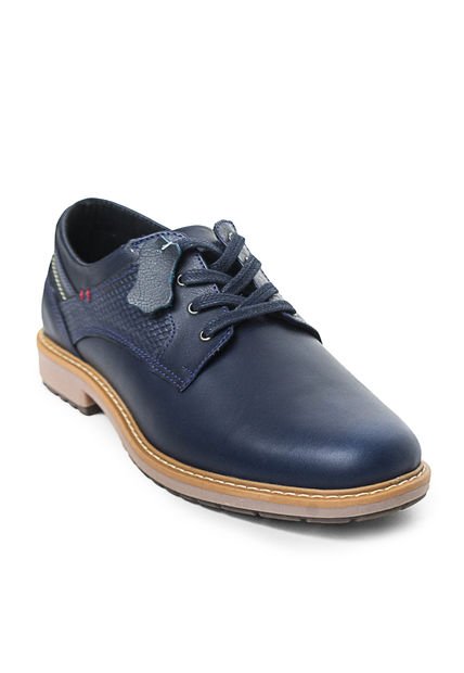 Sky Walk Zapatos Casual En Cuero Para Hombre 66311176AZUL