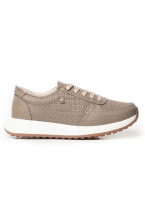 Sky Walk Tenis Moda Para Mujer En Cuero 89201BOLIBEIGE