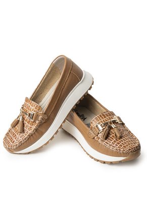 Sky Walk Mocasines Clásicos En Cuero 712052MIEL