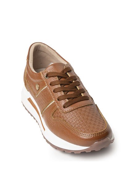 Sky Walk Tenis Moda Para Mujer En Cuero 892310MIEL