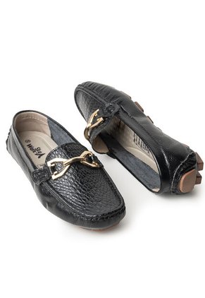 Sky Walk Mocasines Clásicos En Cuero 712051NEGRO