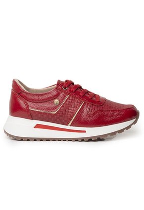 Sky Walk Tenis Moda Para Mujer En Cuero 892310ROJO