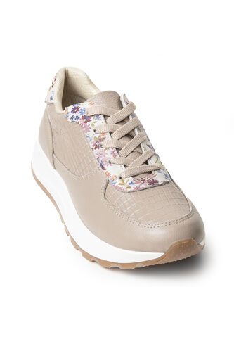 Sky Walk Tenis Moda Para Mujer En Cuero 802G13ARENA Skywalk