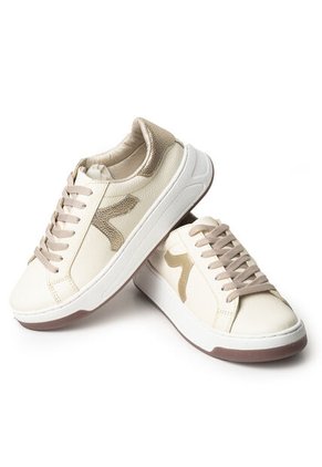 Sky Walk Tenis Moda Para Mujer En Cuero 802G02NUDE
