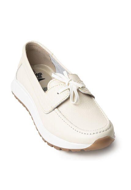 Sky Walk Mocasines Para Mujer En Cuero 802G11BEIGE