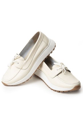 Sky Walk Mocasines Para Mujer En Cuero 802G11BEIGE