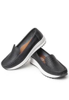 Sky Walk Mocasines Para Mujer En Cuero 752SK06NEGRO
