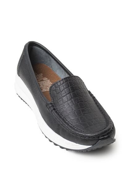 Sky Walk Mocasines Para Mujer En Cuero 752SK06NEGRO