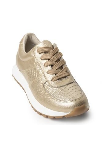 Sky Walk Tenis Moda Para Mujer En Cuero 802G50CHAMPANA Skywalk