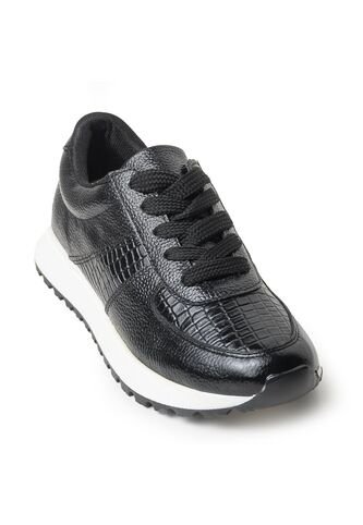 Sky Walk Tenis Moda Para Mujer En Cuero 802G50NEGRO Skywalk