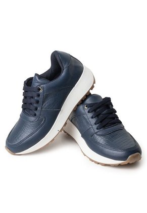 Sky Walk Tenis Moda Para Mujer En Cuero 752SK01AZUL