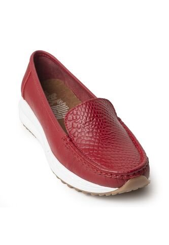Sky Walk Mocasines Para Mujer En Cuero 752SK06ROJO Skywalk