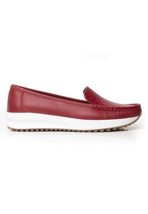 Sky Walk Mocasines Para Mujer En Cuero 752SK06ROJO