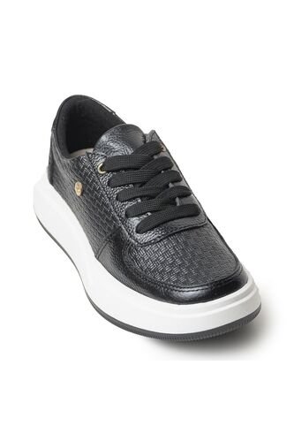 Sky Walk Tenis Moda Para Mujer En Cuero 89201BOLINEGRO Skywalk