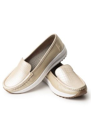 Sky Walk Mocasines Para Mujer En Cuero 752SK06CHAMPANA