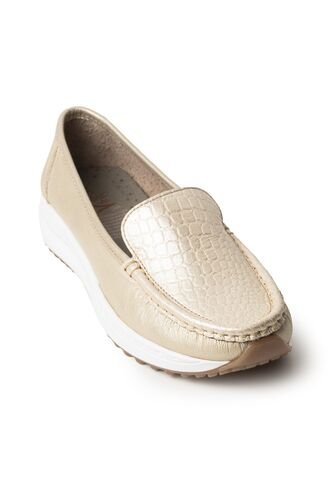 Sky Walk Mocasines Para Mujer En Cuero 752SK06CHAMPANA Skywalk