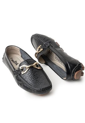 Sky Walk Mocasines Clásicos En Cuero 712051NEGRO