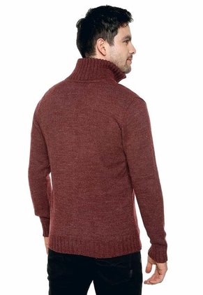 Saco Chaqueta Cuello Acanalado - SHA461-Vino Tinto