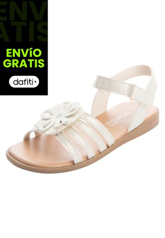 Sandalias Mila Con Diseño De Flor Para Niña Pequeña Dorado Smartfit 199855 Smartfit