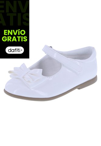 Zapatos Elena Mary Jane Para Niñas Pequeñas Smartfit 163153 Blanco Smartfit