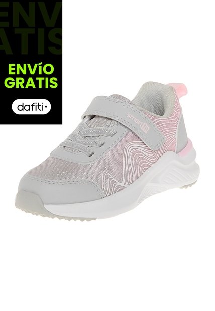 Tenis Para Niña Pequeña Gris Claro Smartfit 210180