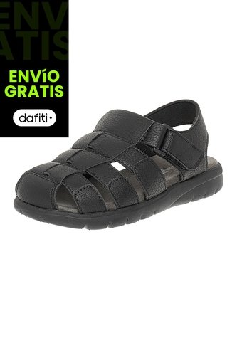 Sandalias Livingston Tipo Pescador Para Niño Negro Smartfit 210224 Smartfit