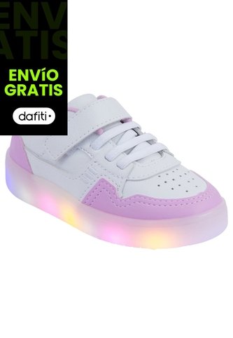 Zapatos Casuales Tipo Sneakers Para Niña Pequeña Blanco Smartfit 201403 Smartfit