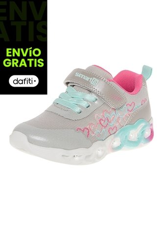 Zapatos Deportivos Para Niña Pequeña Plateado Smartfit 210397 Smartfit