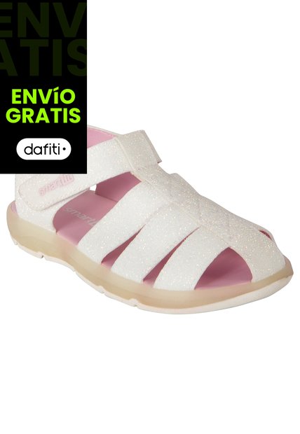 Sandalias Planas Lunar Para Niña Pequeña Blanco Smartfit 200921 Payless