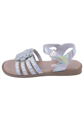 Sandalias Mila Con Diseño De Flor Para Niña Pequeña Plateado Smartfit 201086