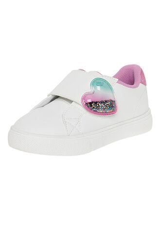 Tenis Casuales Jane Con Diseño De Corazón Para Niña Pequeña Blanco Smartfit 210345 Smartfit