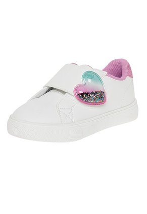 Tenis Casuales Jane Con Diseño De Corazón Para Niña Pequeña Blanco Smartfit 210345