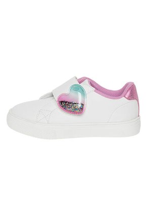 Tenis Casuales Jane Con Diseño De Corazón Para Niña Pequeña Blanco Smartfit 210345